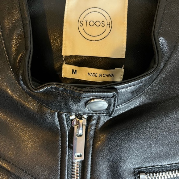 Stoosh Black Faux Leather Jacket NWOT - Picture 3 of 6